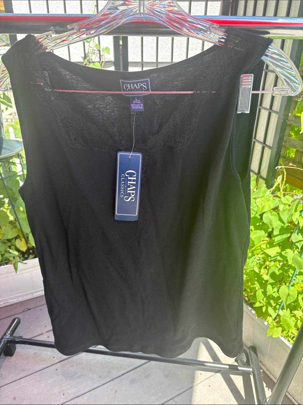 Chaps New Black Tank